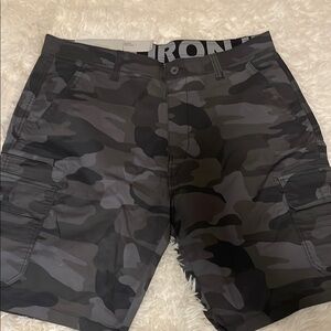 NWT Black and Gray Cargo Shorts Modern Camo